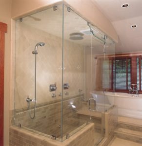 glass enclosure bathroom